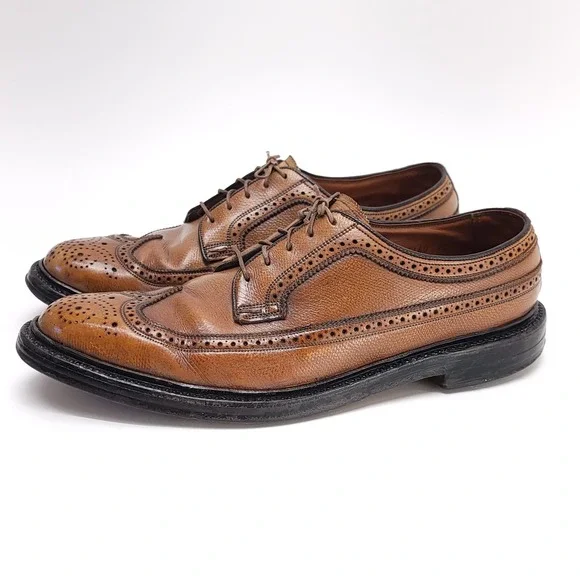 Florsheim Imperial OXFORD Mens Shoes Size 10.5 C WINGTIP Gunboat Kenmoor   Brown - Picture 2 of 12